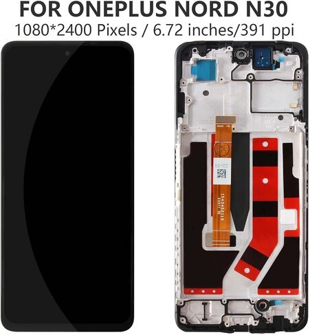for OnePlus Nord N30 5G Screen Replacement with Frame,for OnePlus Nord N30 LCD Touch Display Digitizer Assembly CPH2513 CPH2515 Black with Repair Kit (Not for OnePlus Nord N300) in Saudi Arabia
