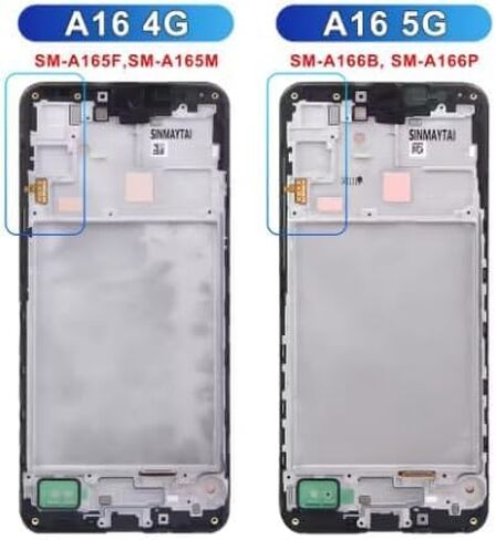 A-MIND LCD Screen Replacement for Samsung Galaxy A16 5G SM-A166B SM-A166P SM-A166E OLED LCD Display Touch Screen Digitizer Display Assembly Repair Kit - Black with Frame(Big Size,Not For 4G) in Saudi Arabia