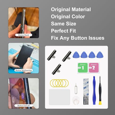 Power On Off Volume Button Key Replacement for Galaxy S7 Repair Part, with Toolkit (White) in Kuwait