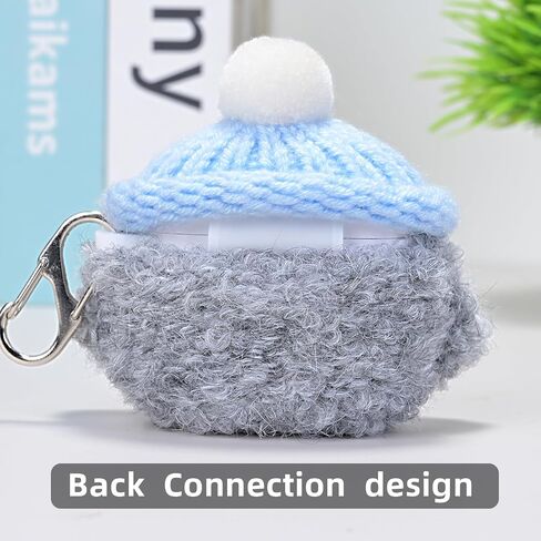 غطاء علبة أفخم متوافق مع Apple Airpods 4 Cartoon Cartoon Cartoon Function Funny Cute Cute Counts (HBG+Sky Blue ، for AirPods 4) in Kuwait