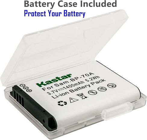 Kastar BP-70A LTD2 USB Battery Charger Replacement for Samsung AQ100, DV50, DV90, DV100, DV101, DV150F, ES30, ES65, ES67, ES70, ES71, ES73, ES74, ES75, ES78, ES80, ES81, ES90, ES91 Camera in Saudi Arabia