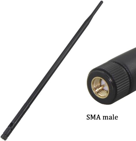 2.4G 5.8G Computer Motherboard WiFi Antenna 12dBi High Gain Router RP SMA Male Signal Enhancement Receive Bluetooth Glue Stick (5.15-5.85G SMA Male 1pcs) in Saudi Arabia