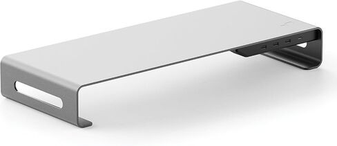 Mobile Pixels Aluminum Monitor Riser with Docking Hub, USB-C Port, PD Port, Ethernet, HDMI, 3 USB 3.0 for PC, TV, Tablet, Laptop, Space Grey in Saudi Arabia