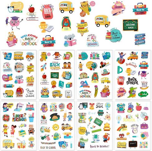 372pcs حزمة ملصقات المعلمين بالجملة ، 24 ورقة ملونة تحفيزية وموضوعية ملصقات للمكافآت الفصول الدراسية ، سجل القصاصات ، طلاب المراهقين الصغار ، وأجهزة الكمبيوتر المحمولة الزجاجات. in Kuwait