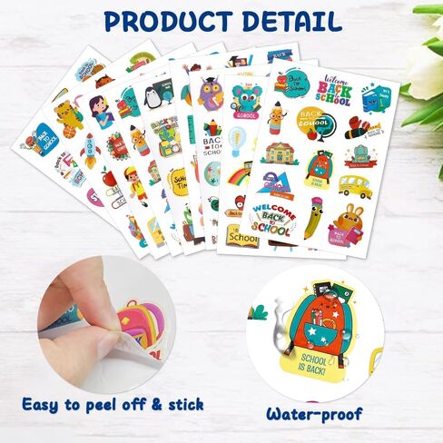 372pcs حزمة ملصقات المعلمين بالجملة ، 24 ورقة ملونة تحفيزية وموضوعية ملصقات للمكافآت الفصول الدراسية ، سجل القصاصات ، طلاب المراهقين الصغار ، وأجهزة الكمبيوتر المحمولة الزجاجات. in Kuwait