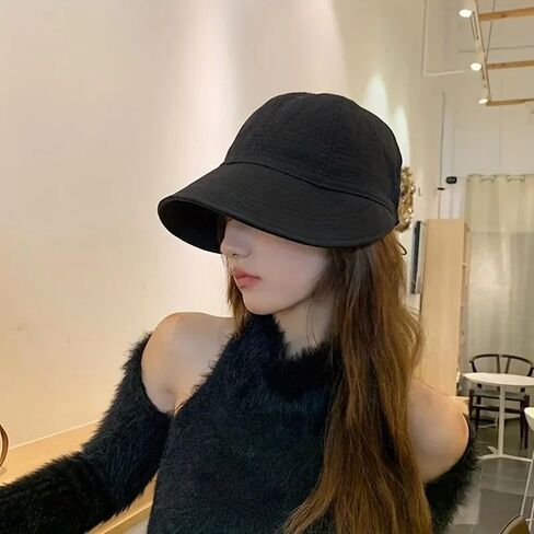 Summer Womens Fisherman's Caps Foldable Outdoor UV-Protection Wide Brim Beach Fishing Hat,1 Piece in Saudi Arabia