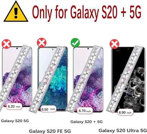 حالة محفظة Monasay متوافقة مع Galaxy S20+ Plus 5G ، 6.7 بوصة ، [واقي شاشة متضمن] Flip Folio Leather Plost Wover مع حامل بطاقة الائتمان ، بني in Kuwait