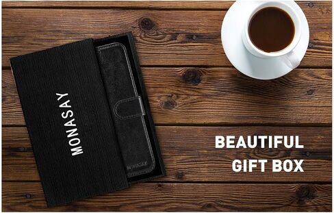 حالة محفظة Monasay متوافقة مع Galaxy S20+ Plus 5G ، 6.7 بوصة ، [واقي شاشة متضمن] Flip Folio Leather Plost Wover مع حامل بطاقة الائتمان ، بني in Kuwait