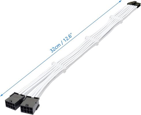 12 دبوس إلى مزدوج 8 دبوس GPU Card Card Card Extension Cable متوافق مع NVIDIA AMPERE GEFORCE RTX 3060TI 3070 3080 FE EDITION (Black) in Saudi Arabia