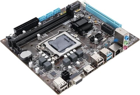 Focket H110 Gaming Motherboard for LGA 1151 ATX 2 Channel DDR4 M.2 Nvme NGFF Serial ATA3.0 6GB PCIe Motherboard, 8 Layer PCB Construction Gaming Motherboard for 6 7 8 Gen 14nm CPU in Saudi Arabia