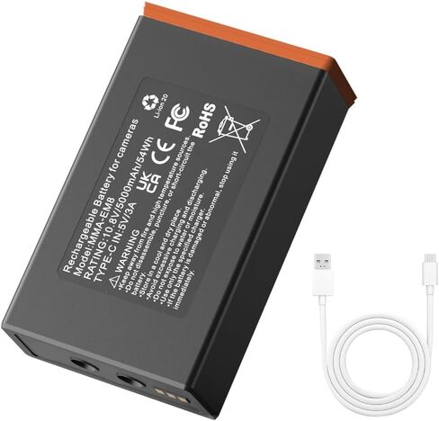 بطارية CPY EM8 1 Pack 5000mAh بطارية ليثيوم قابلة لإعادة الشحن لكاميرات سلسلة الحواف ، متوافقة مع حزمة طاقة كاميرا درب طويلة الأمد ، in Kuwait