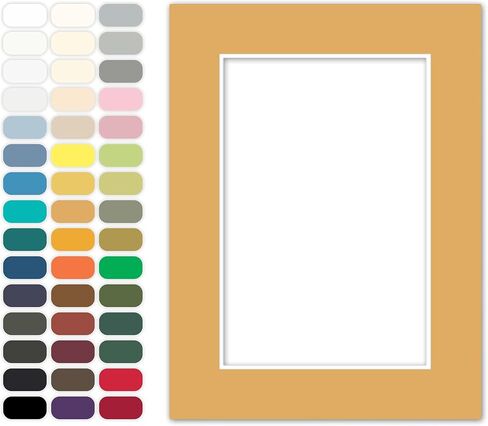 Poster Master Warm White Matboard – 4-Ply Acid-Free Picture Mat Board with 45° Beveled Cut, Made in USA, Custom Cut to Any Size, 1/16" Thickness for Framing & Displays in Kuwait