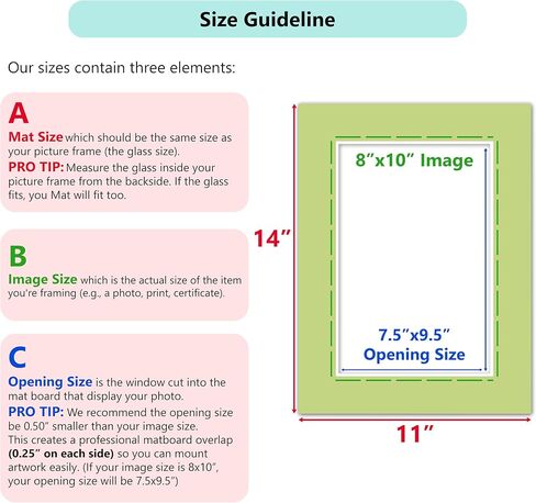 Poster Master Warm White Matboard – 4-Ply Acid-Free Picture Mat Board with 45° Beveled Cut, Made in USA, Custom Cut to Any Size, 1/16" Thickness for Framing & Displays in Kuwait
