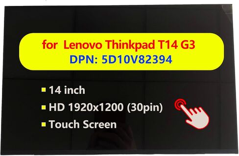 5D10V82394 5D10V82395 5D10V82396 استبدال الكمبيوتر المحمول لـ Lenovo ThinkPad T14 G3 LCD LED Displizer Display Assembly 1920x1200 30 Dins 14 " in Saudi Arabia