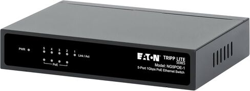 Tripp Lite Series 8-Port Desktop Desktop Gigabit Ethernet Network Switch مع POE+، 60 واط ، العلبة المعدنية ، التوصيل والتشغيل ، خيار توصيل تلقائي ، جدار ، ضمان لمدة 3 سنوات (NG8POE-1) in Kuwait