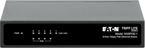 Tripp Lite Series 8-Port Desktop Desktop Gigabit Ethernet Network Switch مع POE+، 60 واط ، العلبة المعدنية ، التوصيل والتشغيل ، خيار توصيل تلقائي ، جدار ، ضمان لمدة 3 سنوات (NG8POE-1) in Kuwait
