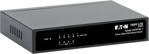Tripp Lite Series 8-Port Desktop Desktop Gigabit Ethernet Network Switch مع POE+، 60 واط ، العلبة المعدنية ، التوصيل والتشغيل ، خيار توصيل تلقائي ، جدار ، ضمان لمدة 3 سنوات (NG8POE-1) in Kuwait