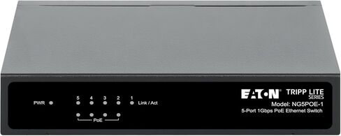 Tripp Lite Series 8-Port Desktop Desktop Gigabit Ethernet Network Switch مع POE+، 60 واط ، العلبة المعدنية ، التوصيل والتشغيل ، خيار توصيل تلقائي ، جدار ، ضمان لمدة 3 سنوات (NG8POE-1) in Kuwait