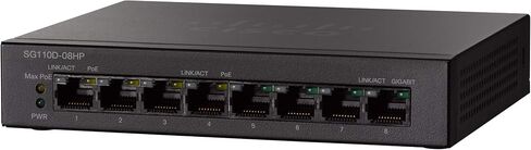 Cisco Small Business SG110D-08HP - Switch - unmanaged - 4 x 10/100/1000 + 4 x 10/100/1000 (PoE) - desktop in Saudi Arabia