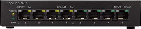 Cisco Small Business SG110D-08HP - Switch - unmanaged - 4 x 10/100/1000 + 4 x 10/100/1000 (PoE) - desktop in Saudi Arabia