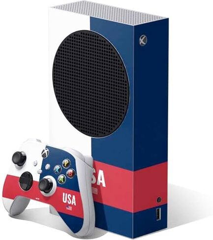 Skinit Skinit Gaming Gaming Skin متوافق مع Bundle Series S -Series - الولايات المتحدة الأمريكية تصميم علم كرة القدم in Saudi Arabia