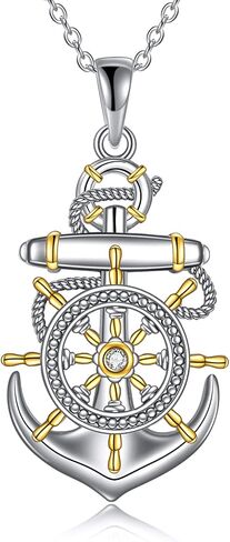 YAFEINI Anchor Necklaces Tree of Life Pendant Necklace 925 Sterling Silver Chain Vintage Jewelry Gifts For Women Girls Mom Mother Daughter in Saudi Arabia