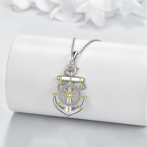 YAFEINI Anchor Necklaces Tree of Life Pendant Necklace 925 Sterling Silver Chain Vintage Jewelry Gifts For Women Girls Mom Mother Daughter in Saudi Arabia