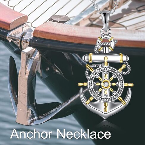 YAFEINI Anchor Necklaces Tree of Life Pendant Necklace 925 Sterling Silver Chain Vintage Jewelry Gifts For Women Girls Mom Mother Daughter in Saudi Arabia