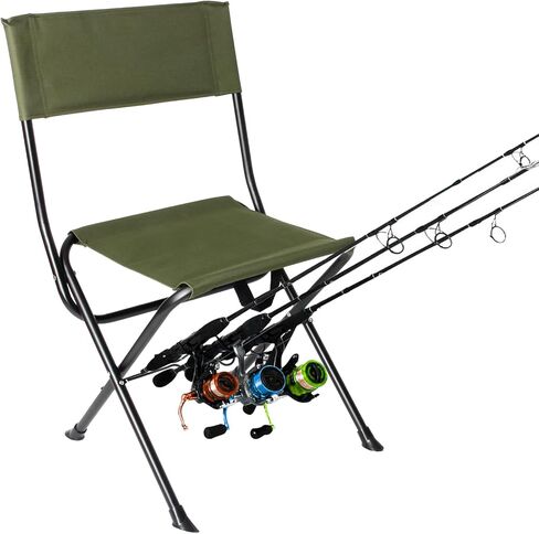 كرسي صيد قابل للطي من ليدالواي مع حامل قضيب، مموه in Kuwait