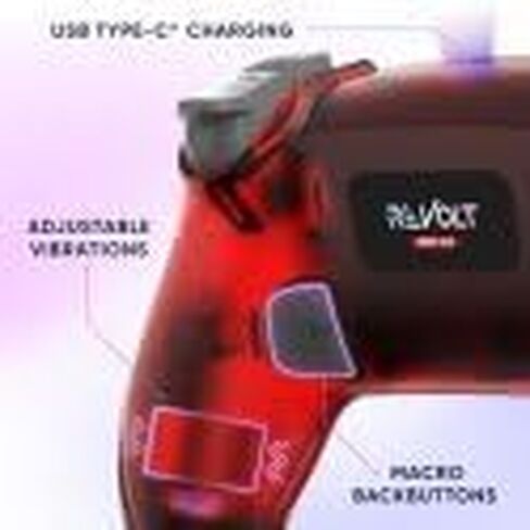 وحدة تحكم PS4 Oniverse ومتوافقة مع PS3 PC Android iOS ، إخراج سماعات الرأس اللاسلكية ، والاهتزازات القابلة للتعديل ، وأزرار اللمس ، وأزرار الماكرو ، ووضع التوربو ، الجيروسوس 6 محاور ، التمرد (المريخ الأحمر/الأحمر) in Saudi Arabia