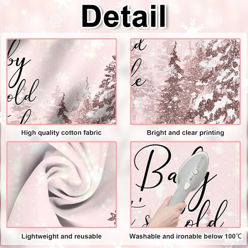 Avezano Baby It's Cold Outside Backdrop Winter Baby Shower Photo Background Props Winter Wonderland Party Decoration Winter Snowflakes Newborn Photo Photo Banner (Blue, 7x5ft) in Kuwait