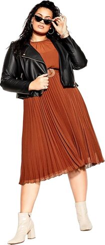 City Chic Plus Size Dress Love Pleat, in Jade, Size, S in Saudi Arabia