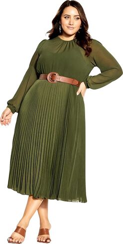 City Chic Plus Size Dress Love Pleat, in Jade, Size, S in Saudi Arabia