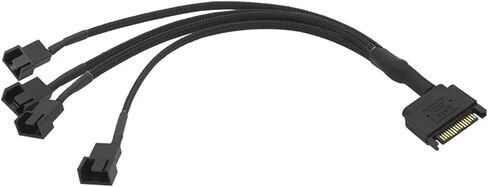 to 3 Pin 4 Pin Fan Sleeved Power Splitter Cable Adapter,15Pin SATA to 1/2/3/4/5 TX3 / TX4 12V PC Case Cooler Y Cord(SATA x 5 Port) in Saudi Arabia