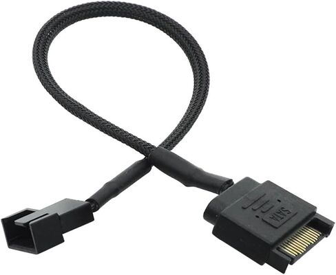 to 3 Pin 4 Pin Fan Sleeved Power Splitter Cable Adapter,15Pin SATA to 1/2/3/4/5 TX3 / TX4 12V PC Case Cooler Y Cord(SATA x 5 Port) in Saudi Arabia