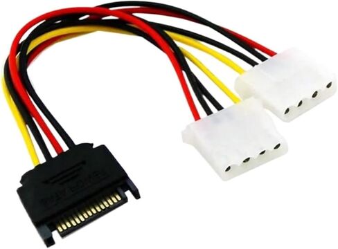 دبوس IDE إلى 2 ATA تسلسلي ATA كابل الطاقة الصلبة sata y الخائن الصلب محول سلك محول سلك in Saudi Arabia