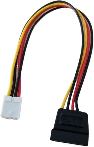 4Pin FDD Floppy Female to 15Pin SATA Adapter Converter Power Leads Cable Cord 18AWG Wire for in Saudi Arabia