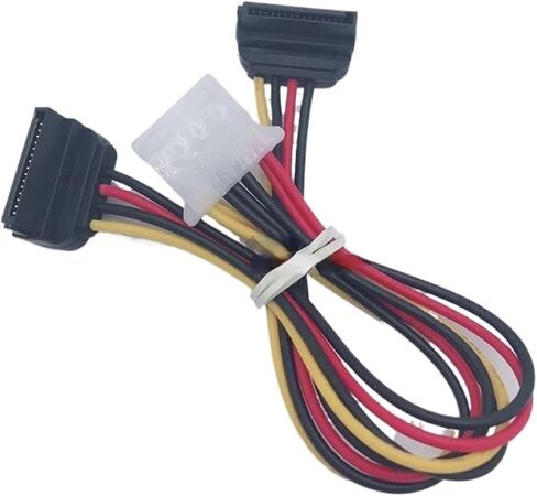 IDE 4Pin Female to SATA 15Pin Female Y Splitter HDD Power Adapter Connector Cable(1to2) in Saudi Arabia