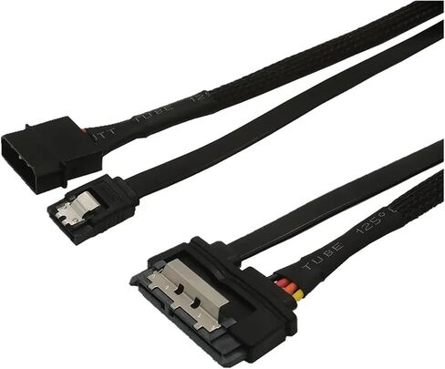 50 سم SATA 7+15 22PIN 15 دبوس الطاقة و 7 دبوس كابل بيانات 4 دبوس إلى كابل ATA التسلسلي إلى محول الطاقة SATA in Saudi Arabia