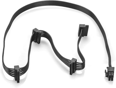 PCI-E 6 PIN MALE 1 إلى 4 SATA COMPLITE STURNED SUVENT CABLITER لـ RM650X RM750X RM850X RM1000X (إلى 4x SATA) in Saudi Arabia