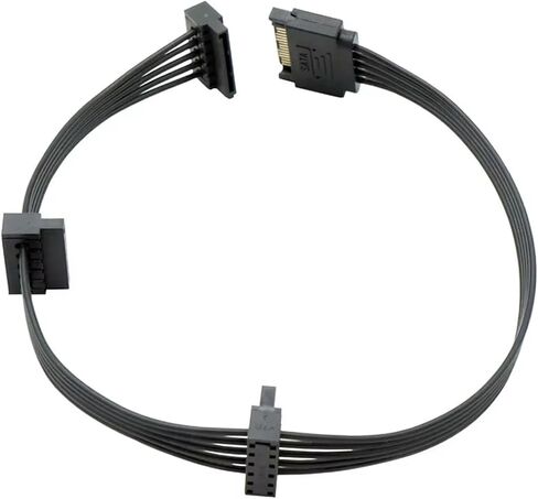 15Pin SATA/4PIN Power Supply Splitter Cable Hard Drive 1 Male to 3/4/5/6 Female Extension Power Cord for DIY PC Sever(1 to 3) in Saudi Arabia