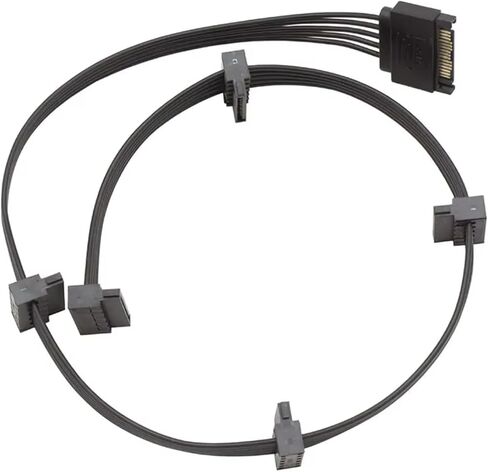 15Pin SATA/4PIN Power Supply Splitter Cable Hard Drive 1 Male to 3/4/5/6 Female Extension Power Cord for DIY PC Sever(1 to 3) in Saudi Arabia