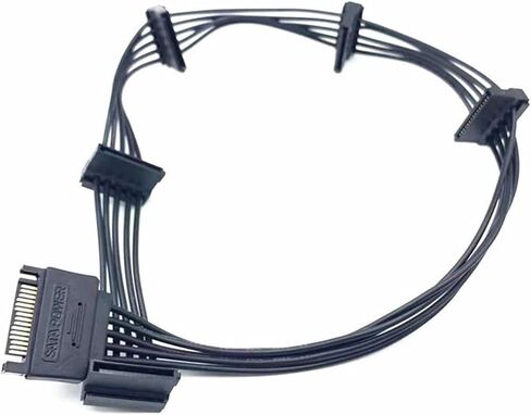4PIN SATA Power Cable 1 Male to 5 Female SATA 15Pin Hard Drive Splitter Cable 18AWG IDE Male(4PIN) in Saudi Arabia
