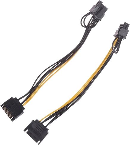 1pc 15pin sata male to 8pin (6+2) PCI-e كابل تزويد الطاقة 20cm 15 دبوس in Saudi Arabia