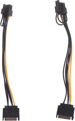 1pc 15pin sata male to 8pin (6+2) PCI-e كابل تزويد الطاقة 20cm 15 دبوس in Saudi Arabia