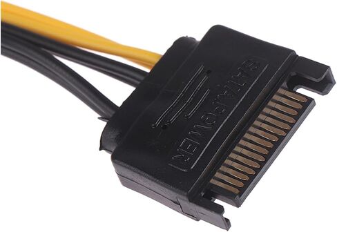 1pc 15pin sata male to 8pin (6+2) PCI-e كابل تزويد الطاقة 20cm 15 دبوس in Saudi Arabia