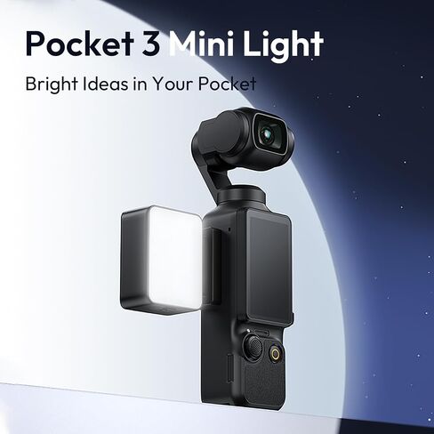 ULANZI LM001 Magnetic Mini Light for DJI Osmo Pocket 3, 500mAh, 5800K, CRI ≥95, IPX4 Water Resistance, 2W USB C Rechargeable Auxiliary LED Fill Light,Brightness 3 Levels Adjustable in Saudi Arabia