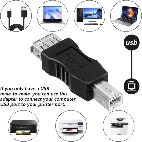4 PCS Printer to USB Adapter USB 2.0 AF/BM Type A Female to B prin in Kuwait