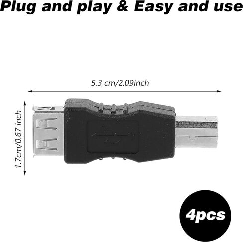 4 PCS Printer to USB Adapter USB 2.0 AF/BM Type A Female to B prin in Kuwait