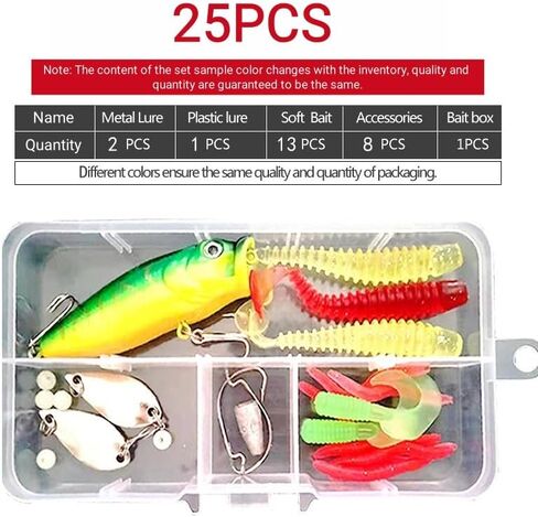 1set/27pcs Topwater & Slow Iruking Erure Set-lures-baits- الجاذبية الملاعبة-السلمون السلمون-Outdoor Doishusiast in Saudi Arabia